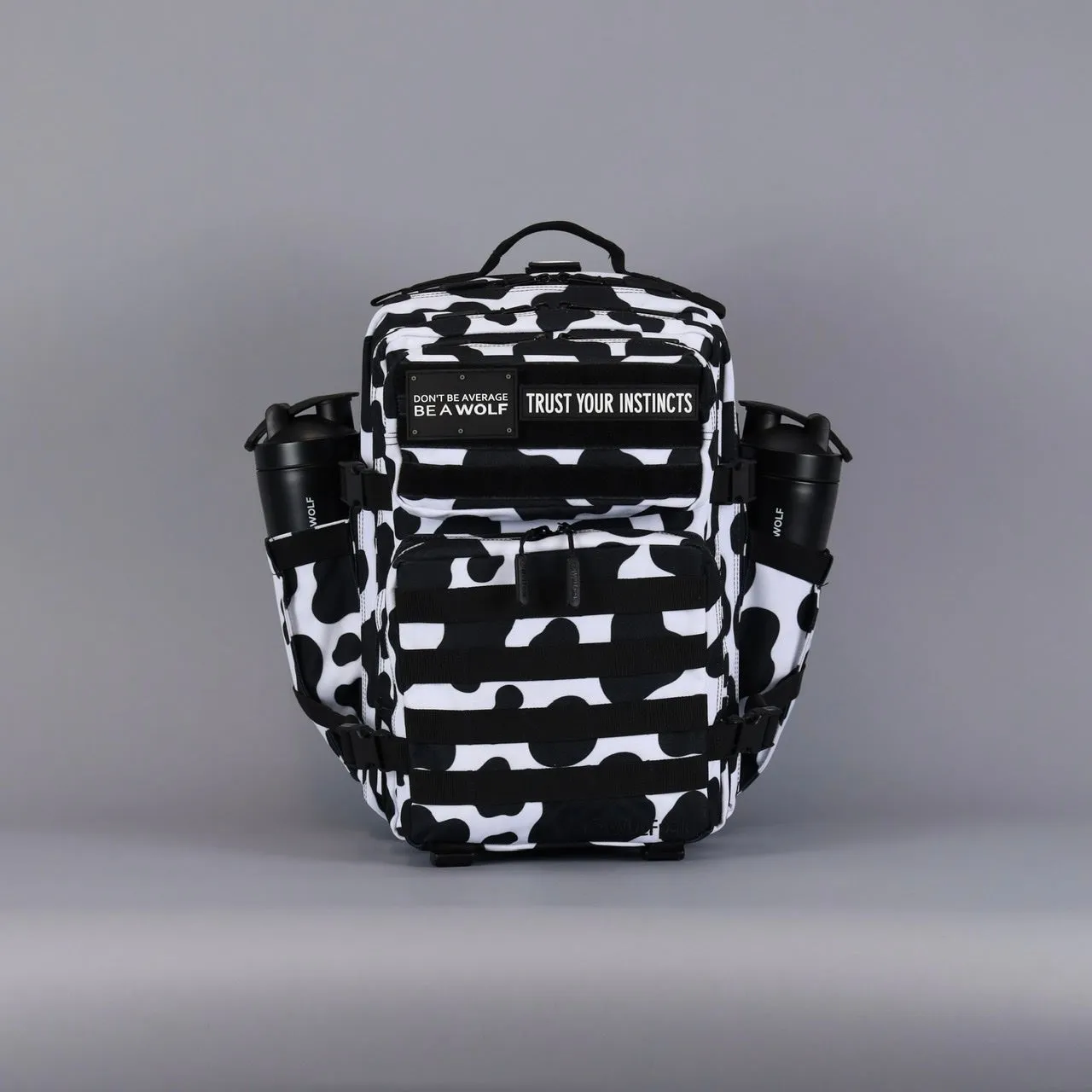 35L Backpack Black White Cow