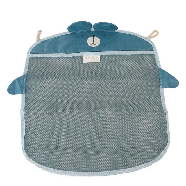 40*35cm Baby Bathroom Mesh Bag Child Bath Toy Bag Net  Cartoon Animal Shape Waterproof Cloth Toy Baskets