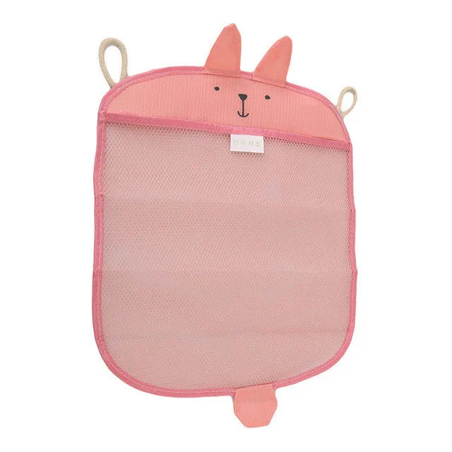 40*35cm Baby Bathroom Mesh Bag Child Bath Toy Bag Net  Cartoon Animal Shape Waterproof Cloth Toy Baskets