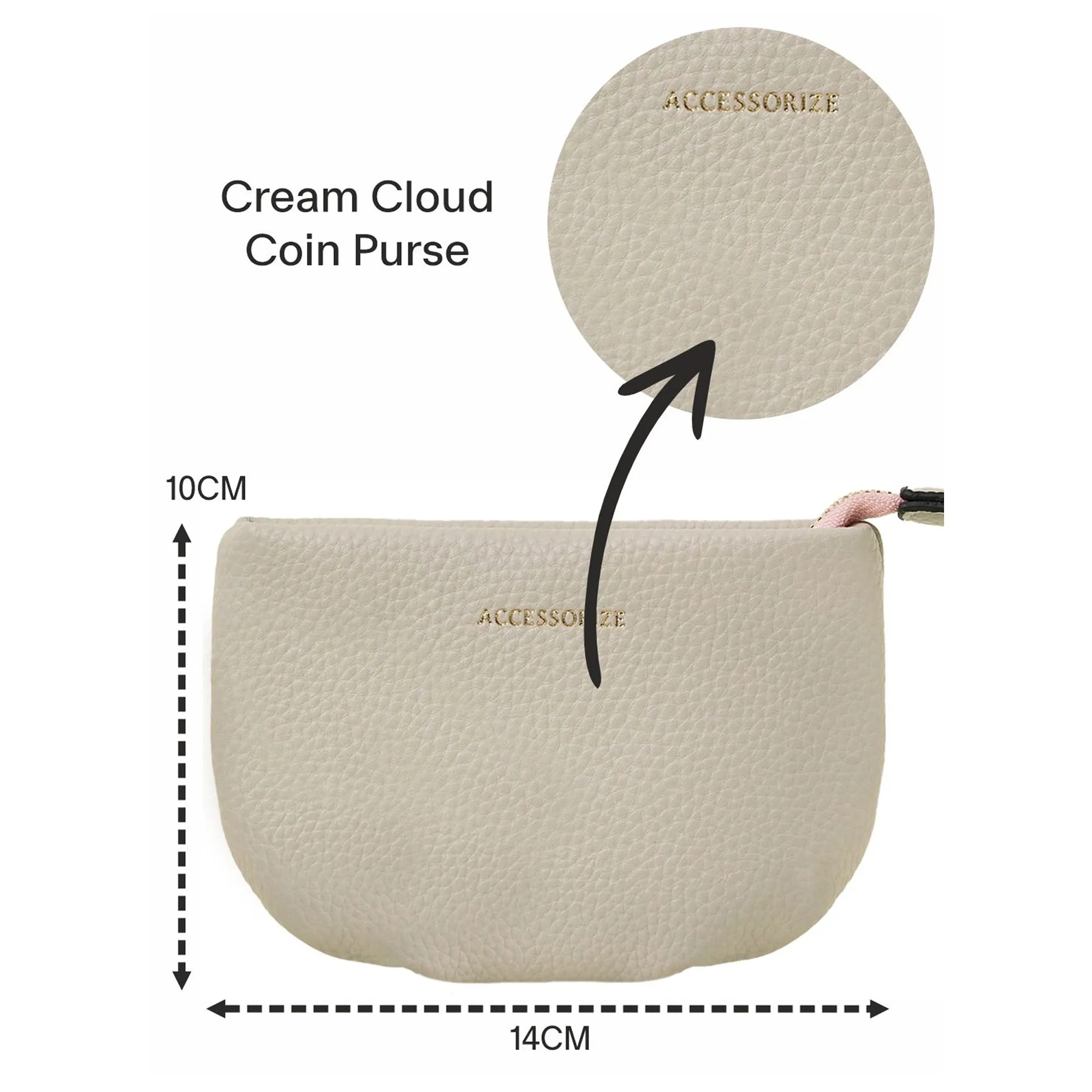 Accessorize London Women's Cream Cloud Coin Purse