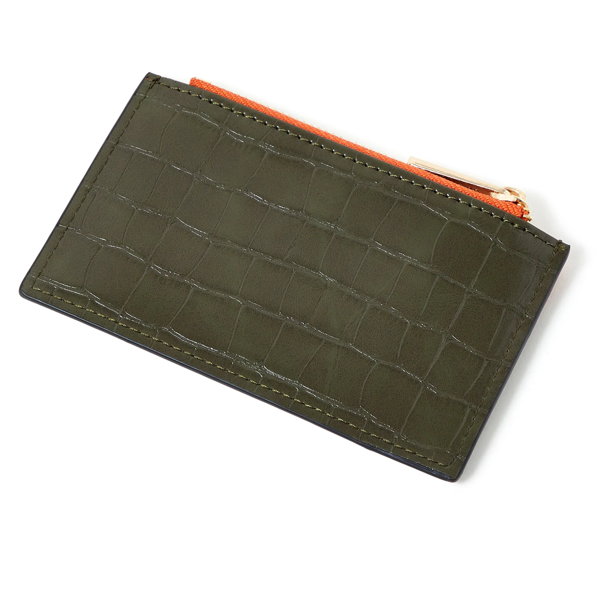 Accessorize London Women's Faux Leather Colourblock Zip Cardholder