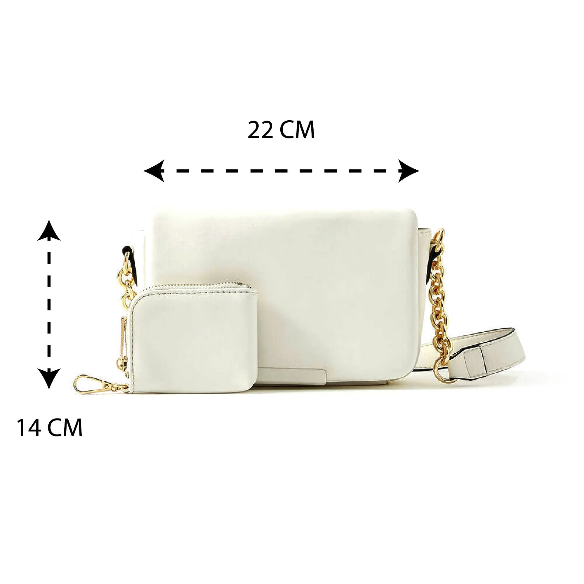 Accessorize London Women's Faux Leather White Metallic Frame Clutch