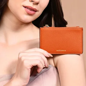 Accessorize London Women's Orange Classic Cardholder