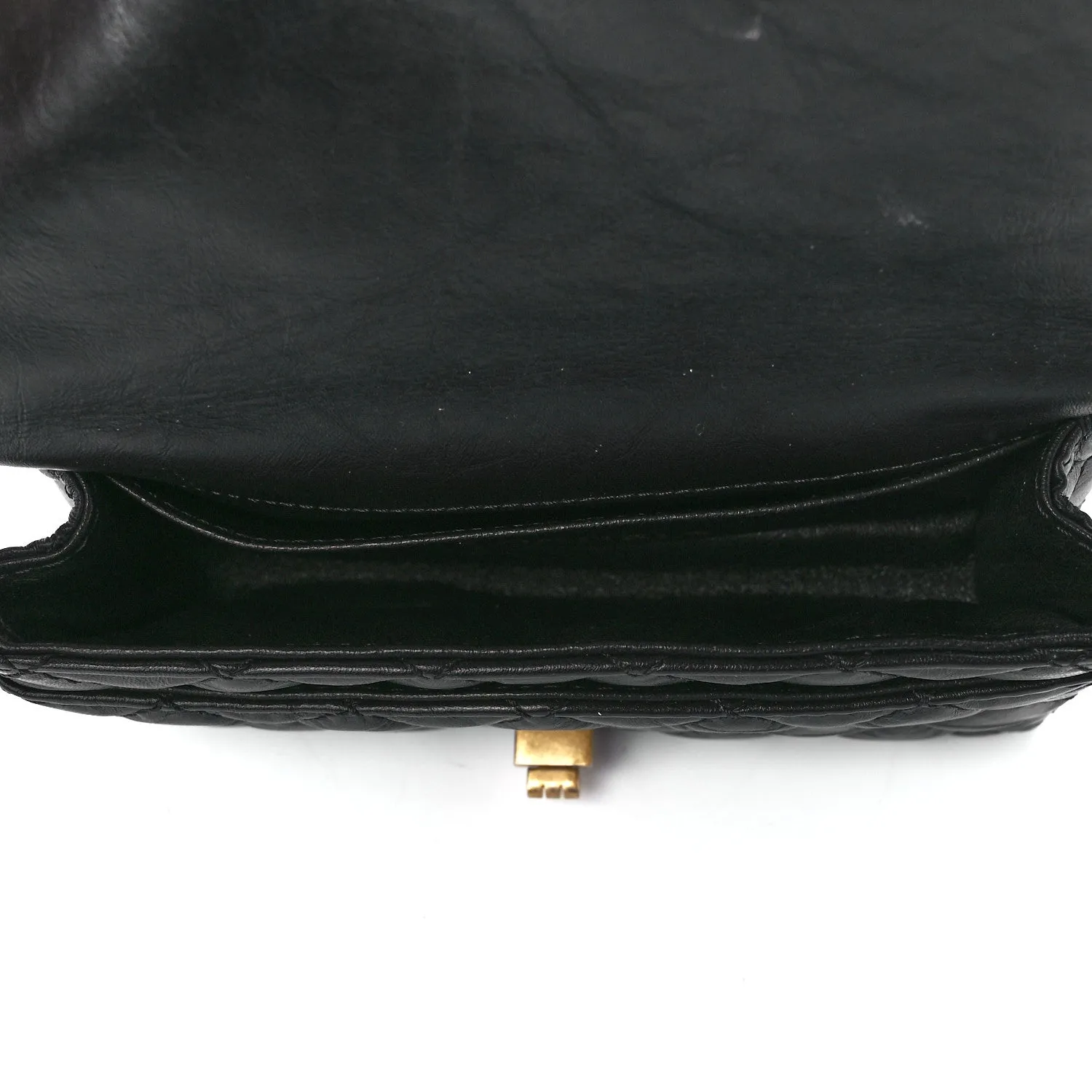 Aged Calfskin Quilted 2.55 Reissue Flap Belt Bag Clutch Black