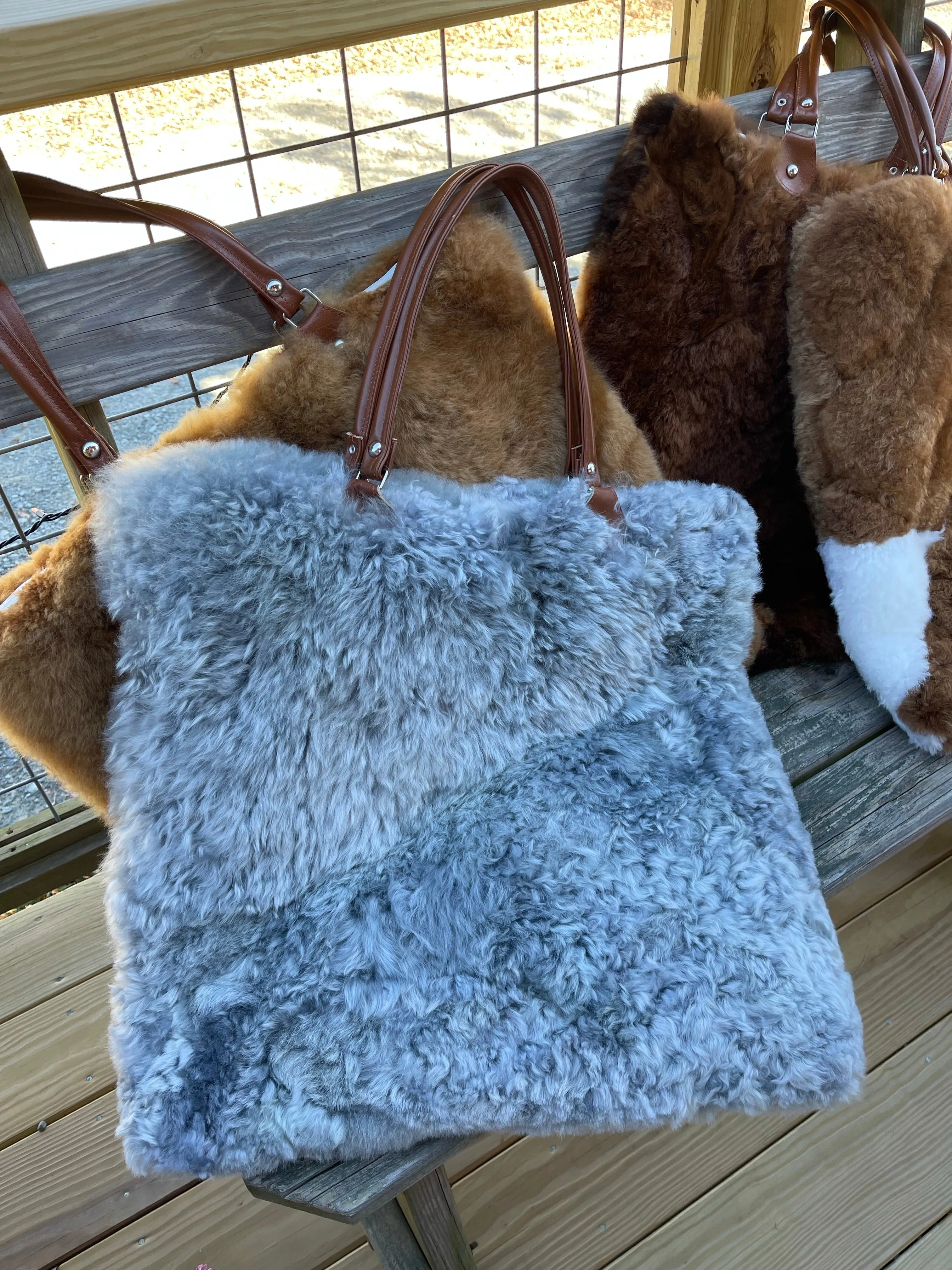 ALPACA FUR HANDBAG