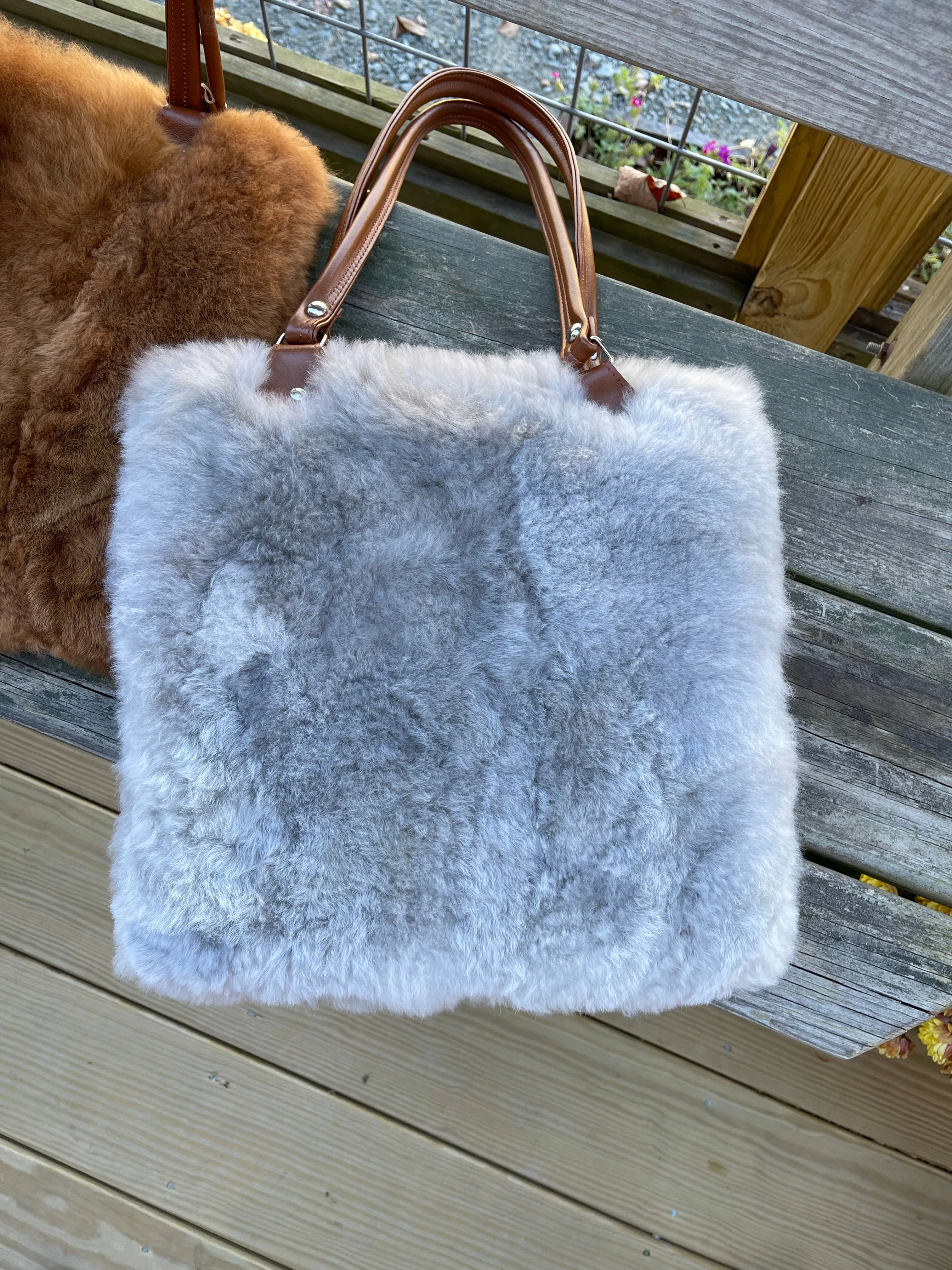 ALPACA FUR HANDBAG