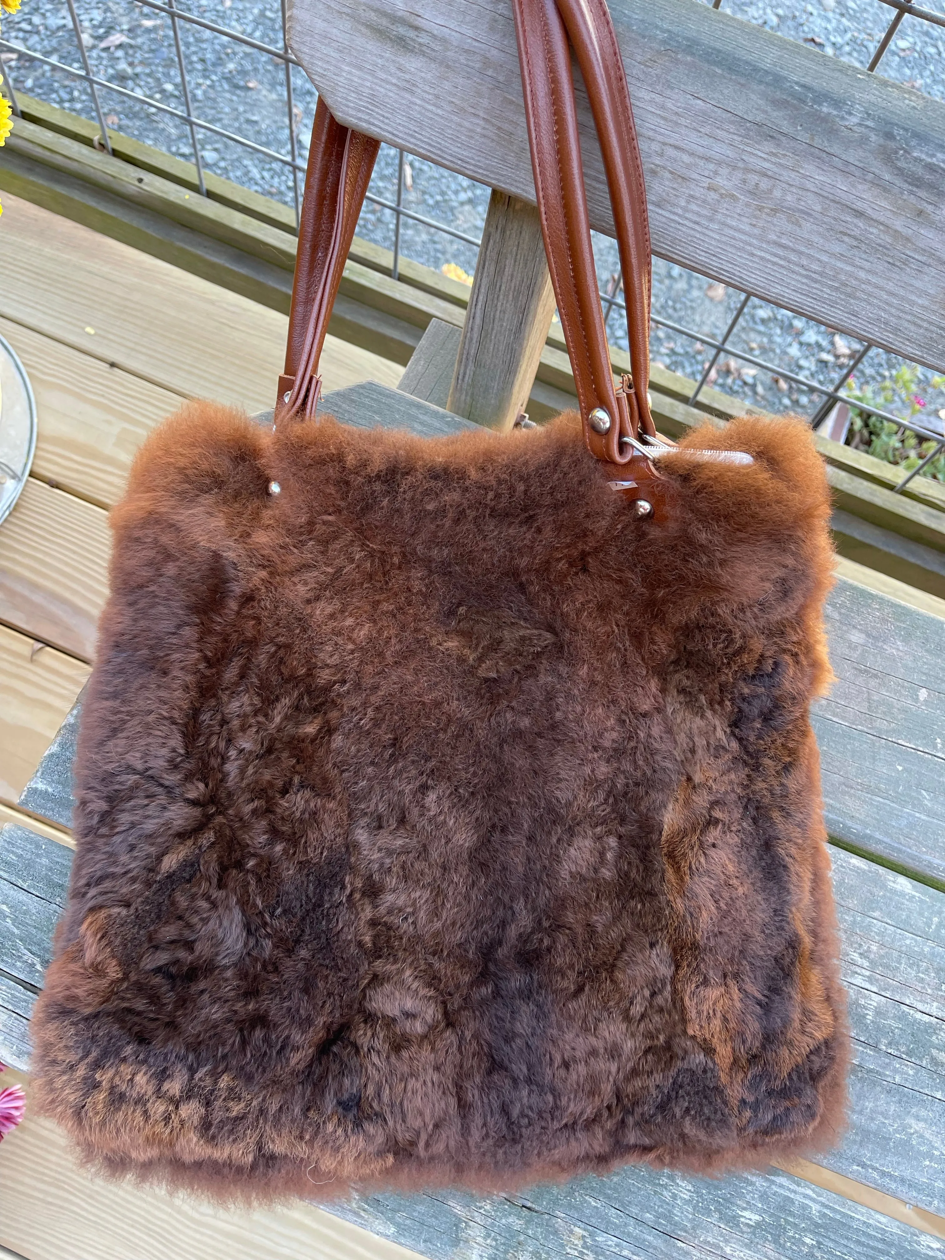 ALPACA FUR HANDBAG