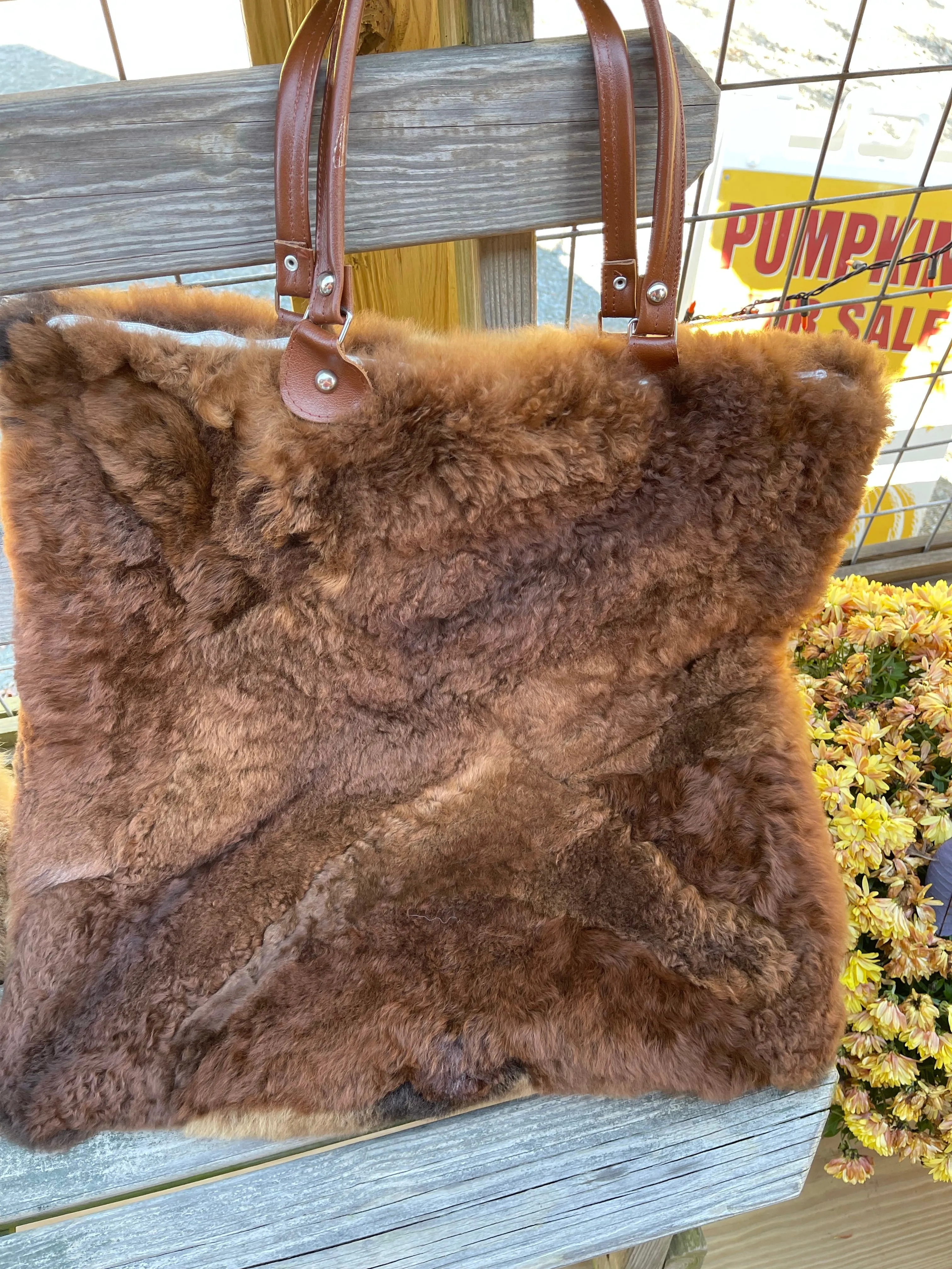 ALPACA FUR HANDBAG