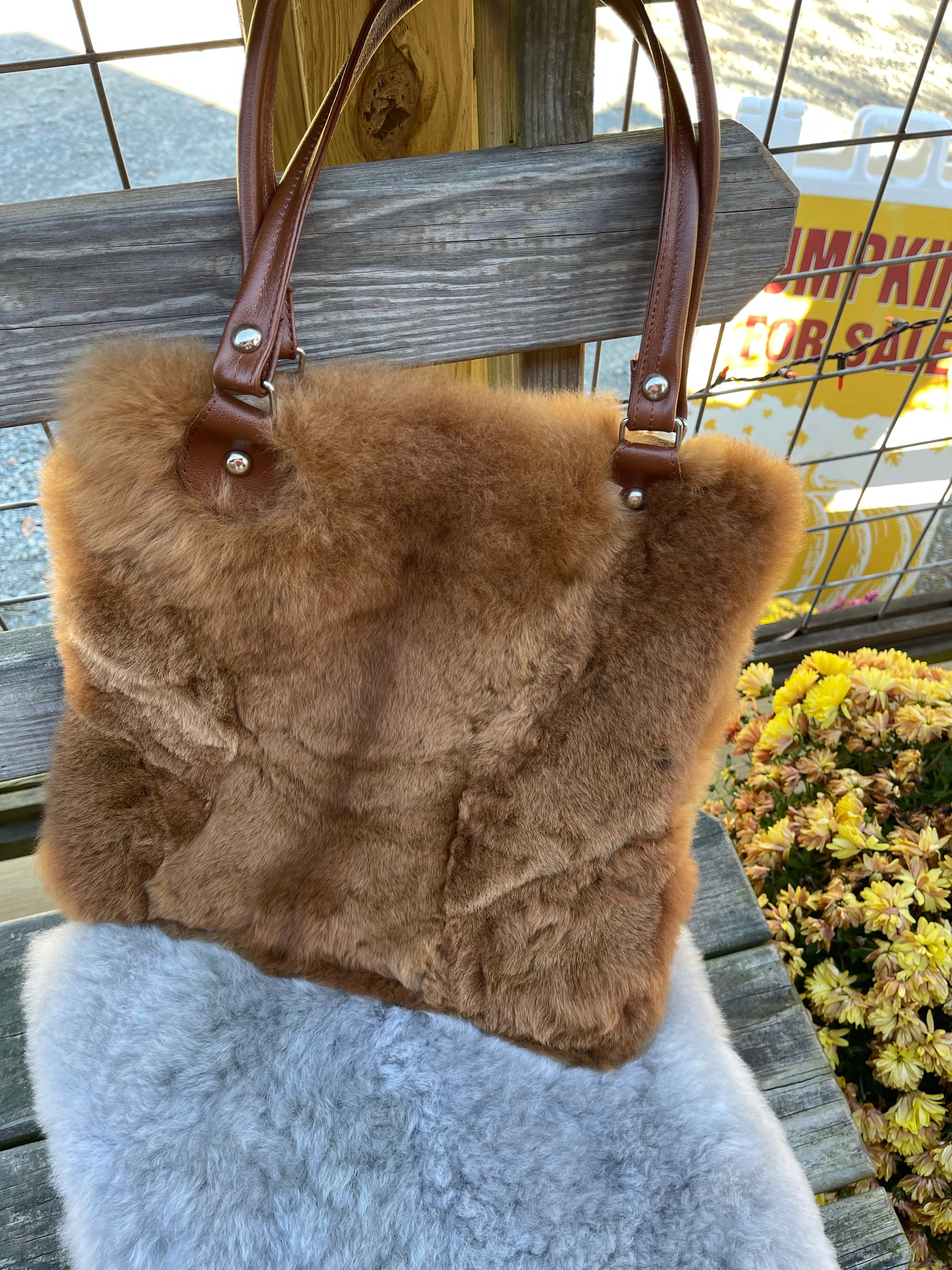 ALPACA FUR HANDBAG