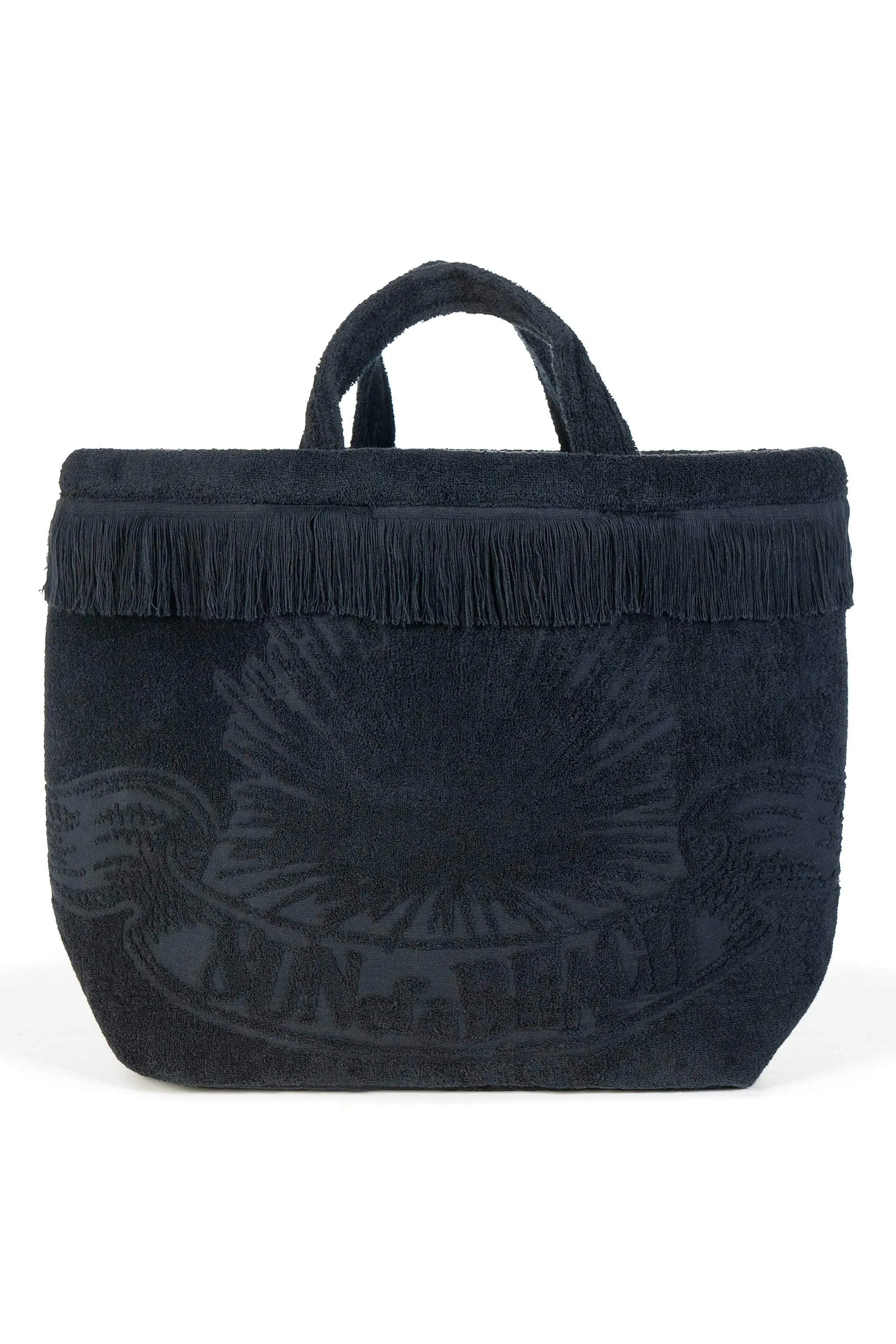 Athens Tiles Black | Oversized Beach Bag