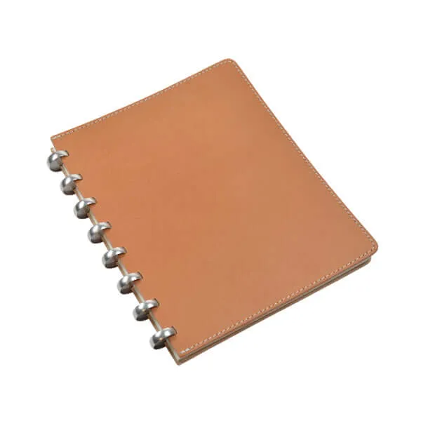 Atoma Pur Disc-Bound Refillable 165 x 210 Notebook Natural Leather