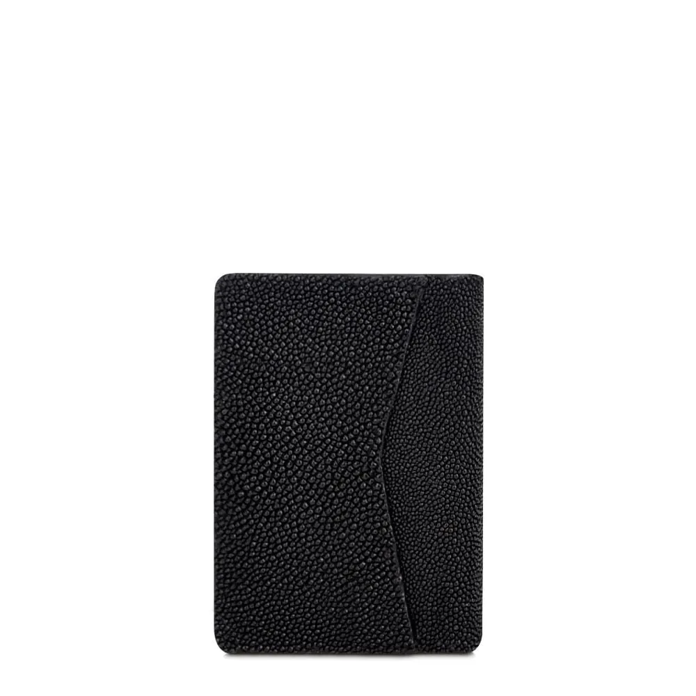 B3007MA - Cuadra black dress casual stingray bi fold wallet for men