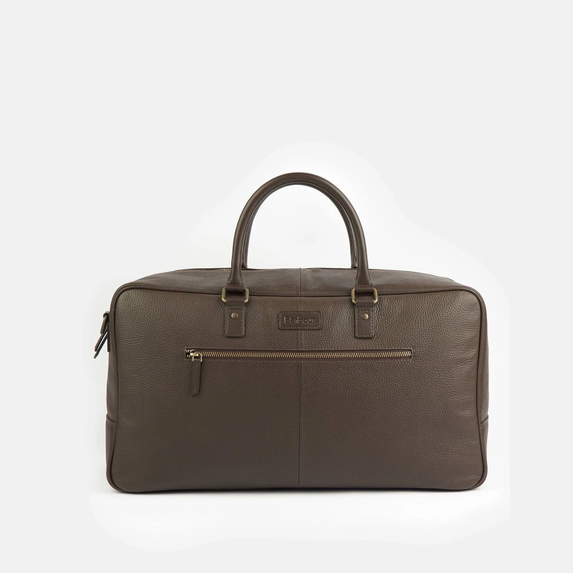 Barbour Highgate Leather Holdall - Dk Brown