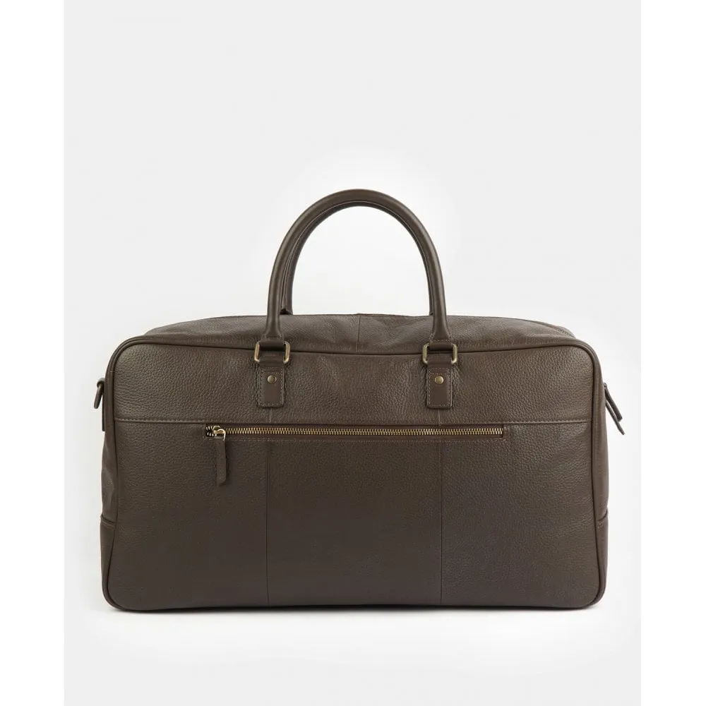 Barbour Highgate Leather Holdall - Dk Brown