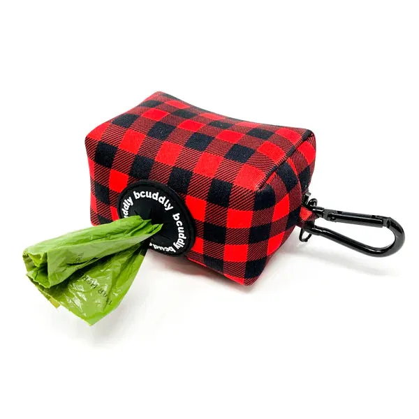 bcuddly - Poop Bag Holder - Red Plaid