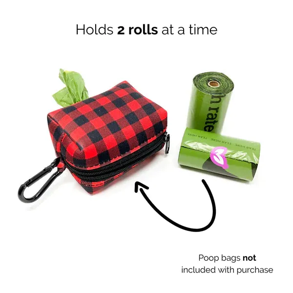 bcuddly - Poop Bag Holder - Red Plaid