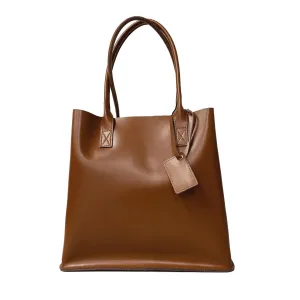 BIRCHGROVE - Women's Tan Genuine Leather Tote Bag