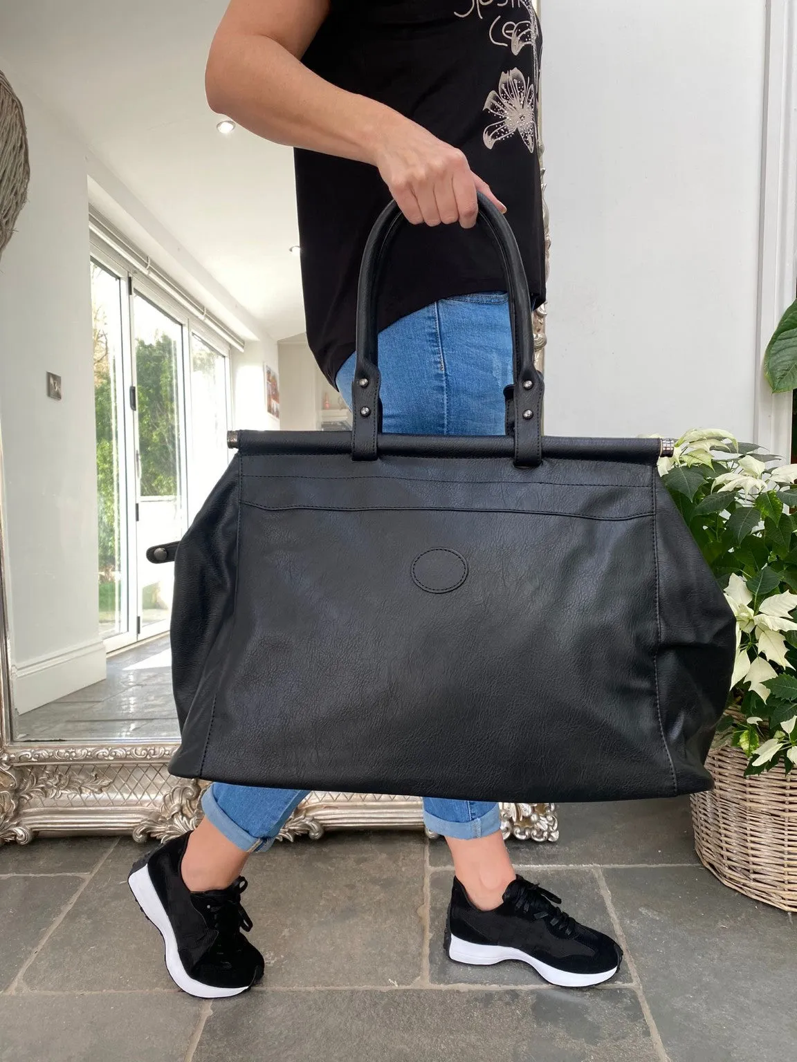 Black Gladstone Weekender Bag