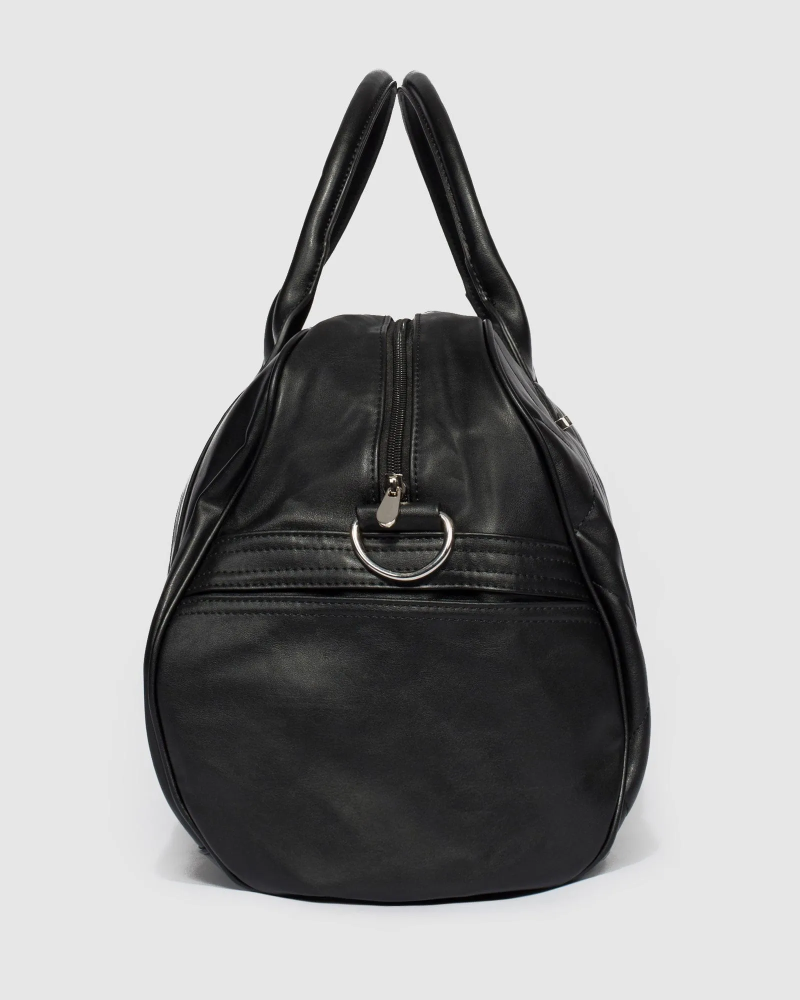 Black Quilted Weekender Bag