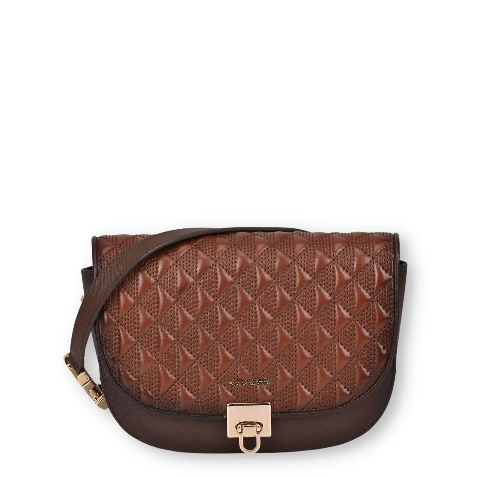 BOD14CR - Cuadra brown fashion leather mini crossbody bag for women