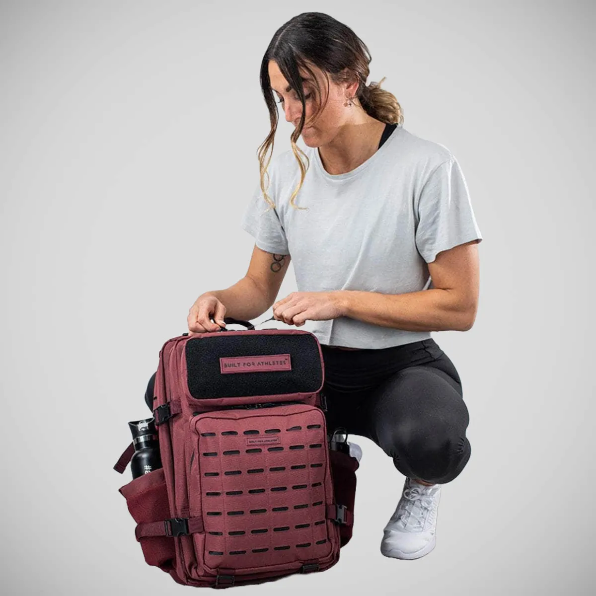 Built For Athletes Large Gym Backpack Burgundy