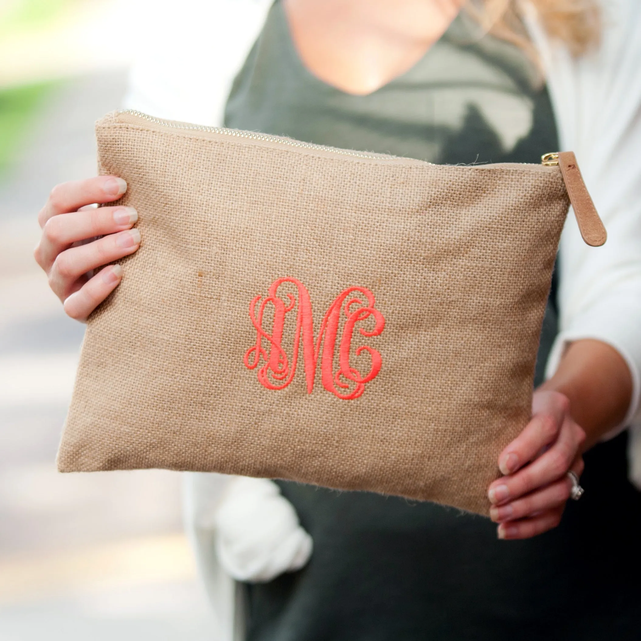 Burlap Accessory Bag