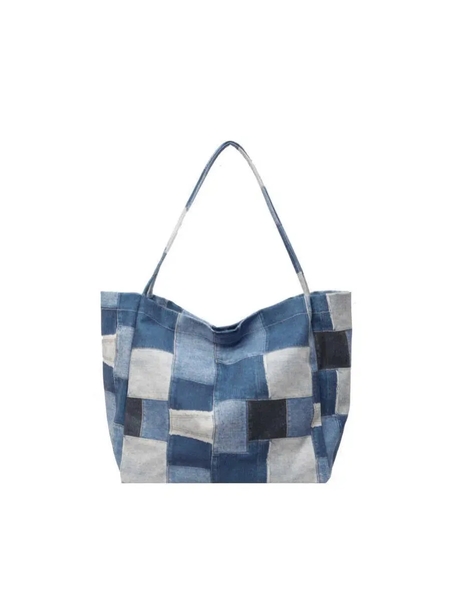 Casual Checkered Tote Bag