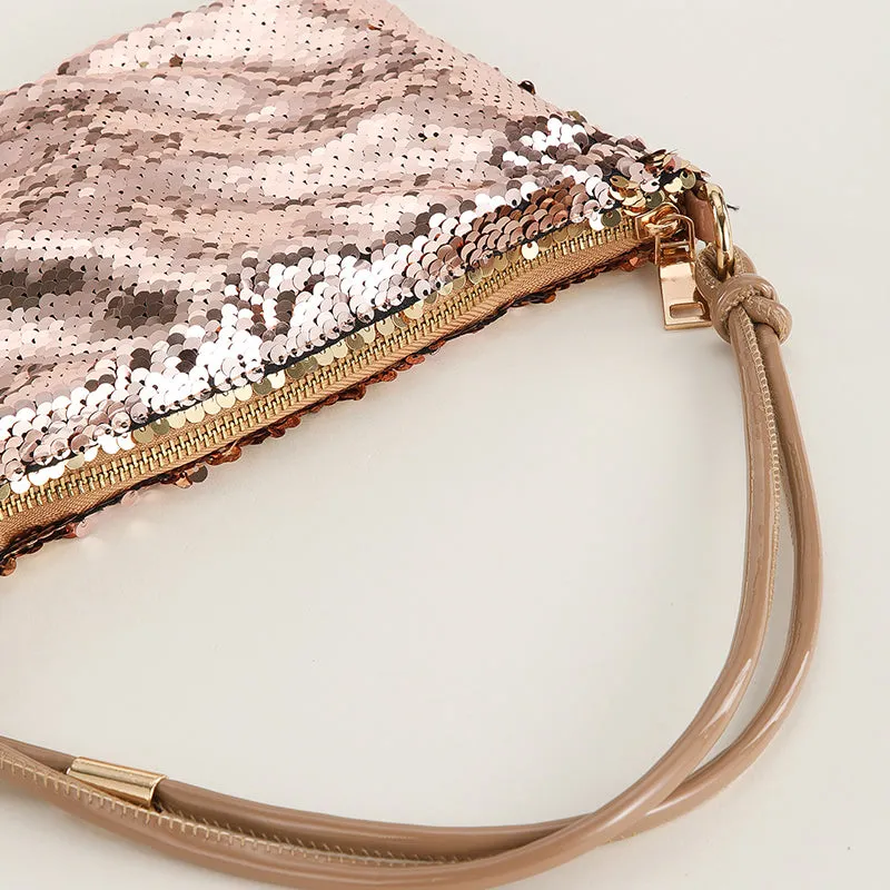 Casual Solid Sequins Patchwork Bags