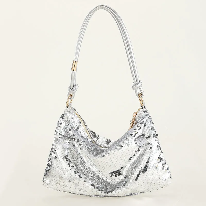 Casual Solid Sequins Patchwork Bags