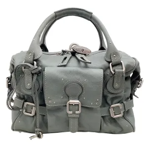 Chloe Green Leather Large Paddington Bag