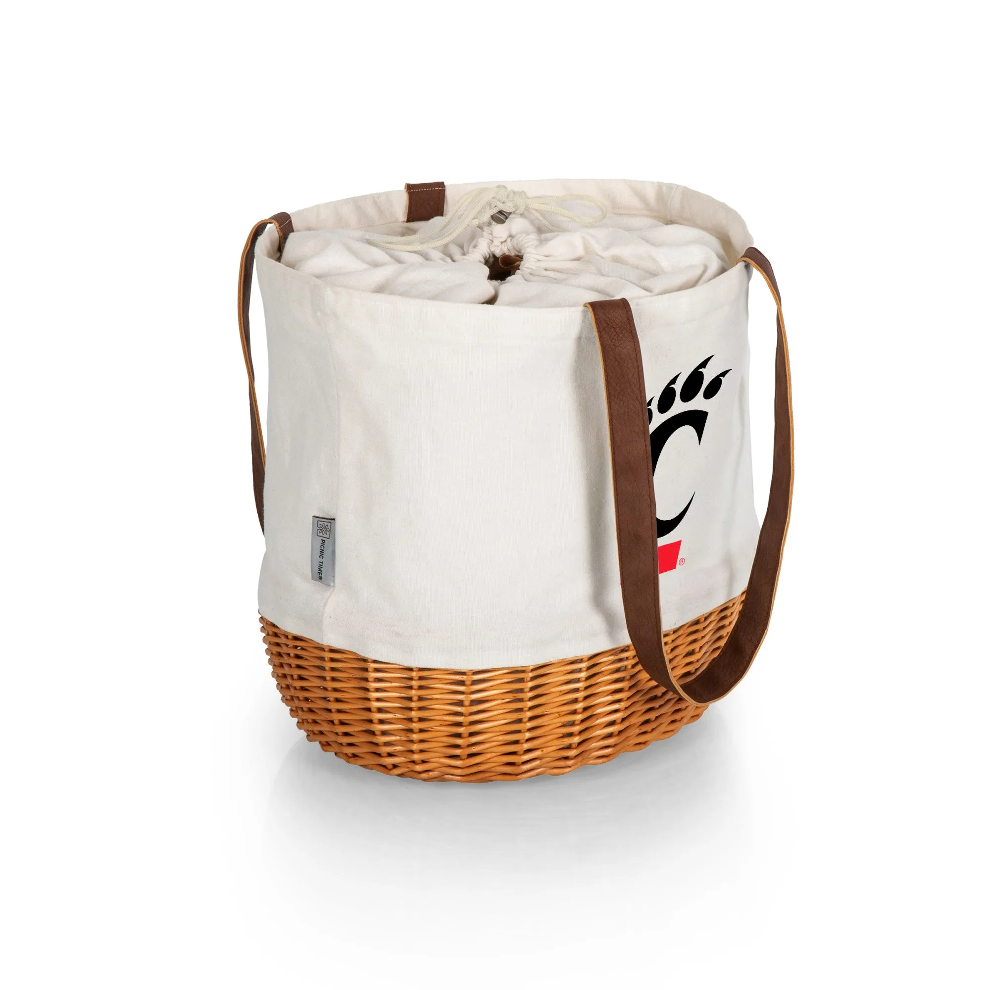 Cincinnati Bearcats - Coronado Canvas and Willow Basket Tote