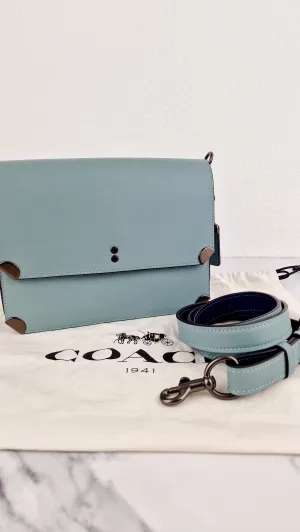 Coach 1941 Cooper Shoulder Bag Sage Green Blue Crossbody Flap Bag - Coach 38660