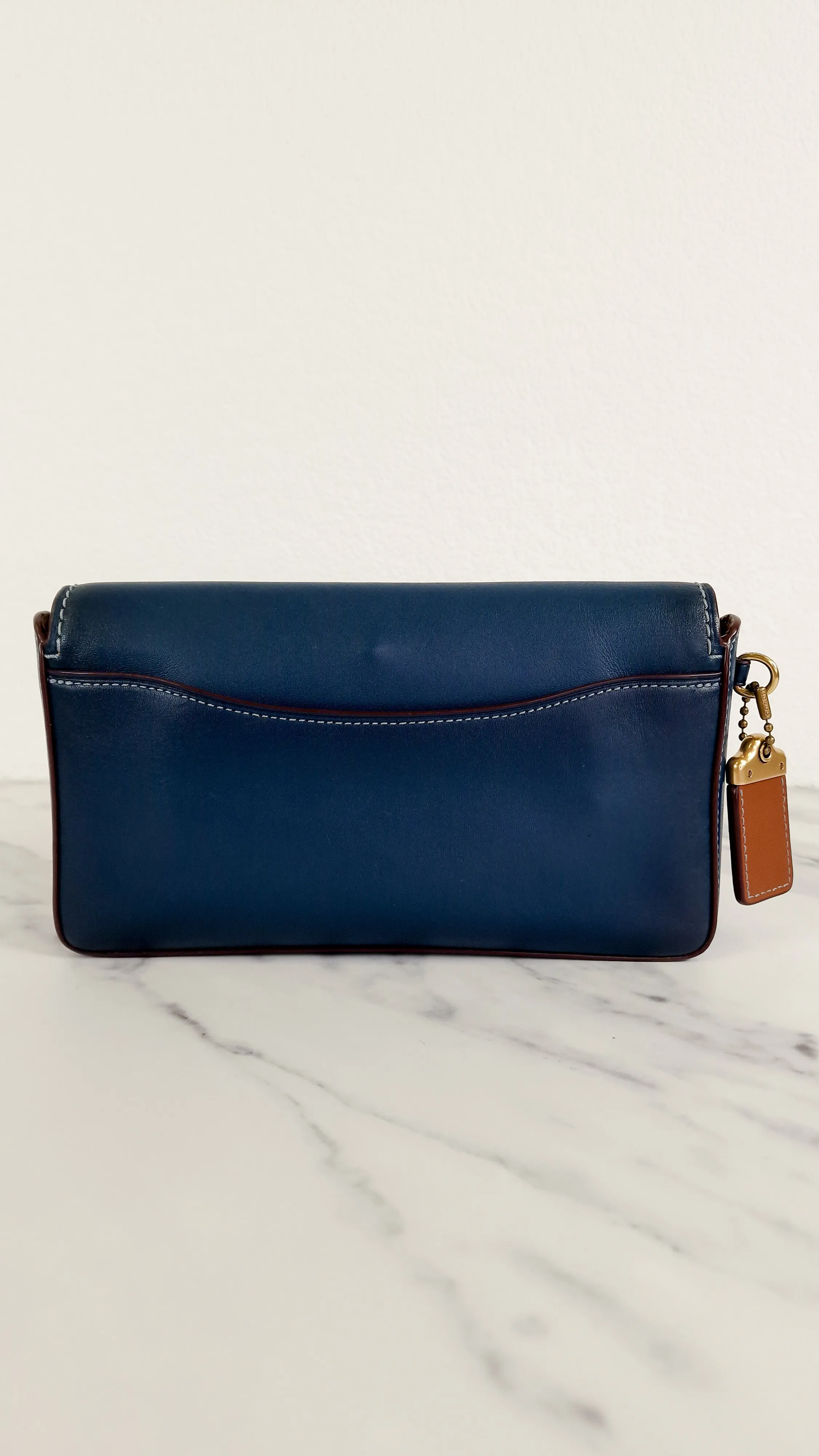 Coach 1941 Dinky in Dark Denim Blue Smooth Leather - Crossbody Chain Bag - Coach 38185