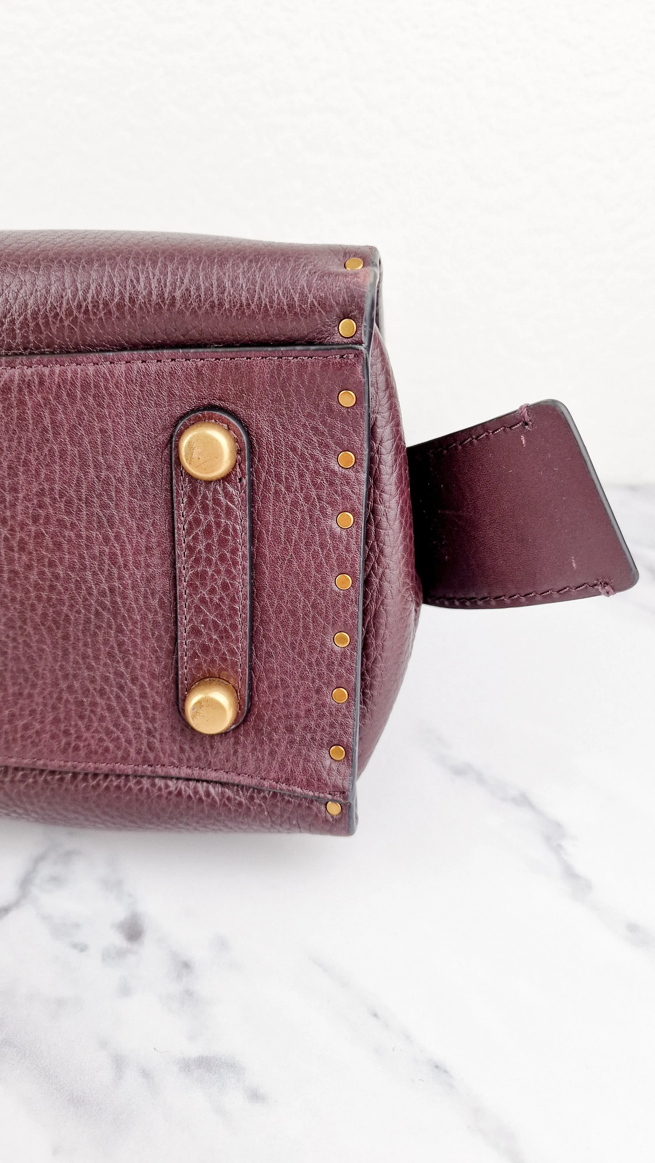 Coach 1941 Rogue 31 in Oxblood Pebble Leather with Border Rivets & Brass Hardware - Coach 30457