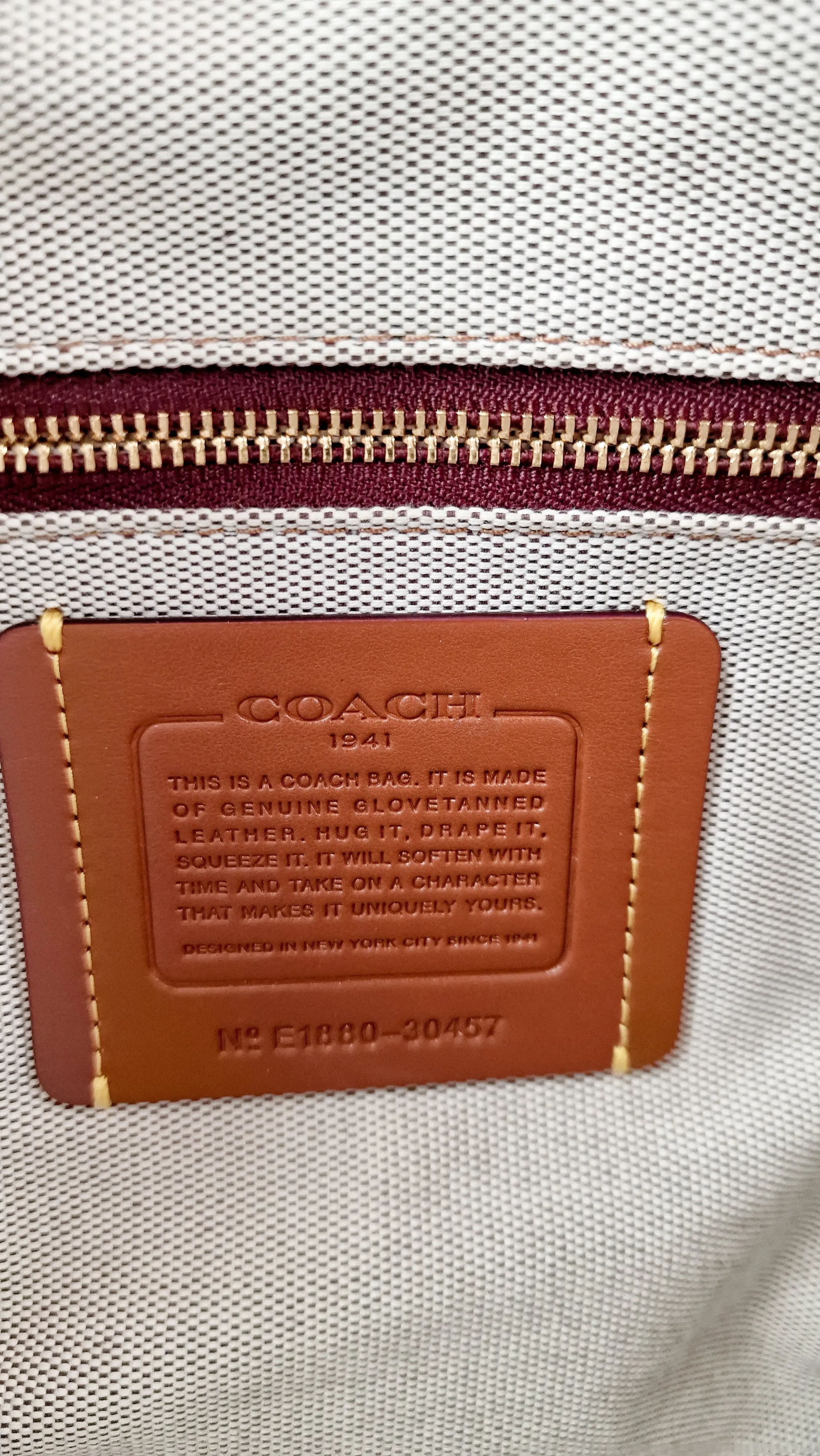 Coach 1941 Rogue 31 in Oxblood Pebble Leather with Border Rivets & Brass Hardware - Coach 30457