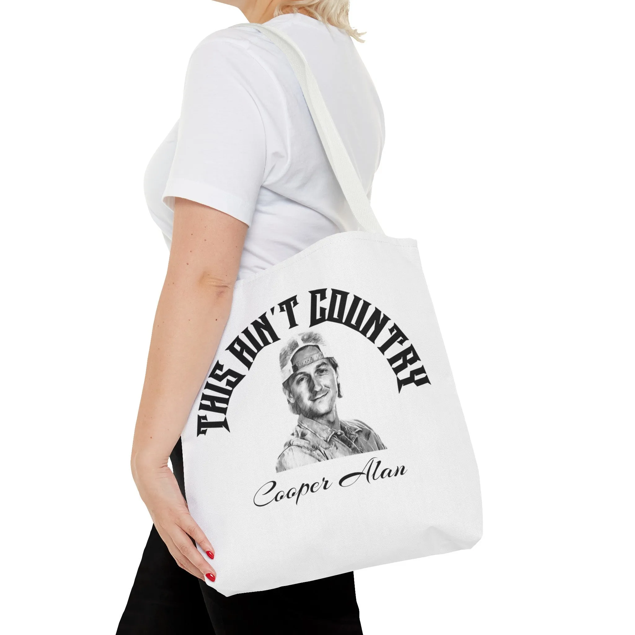 Cooper Alan 'This Ain't Country Tote Bag, Gift, Cooper Alan Tote Bag, Gift for Country Music Lover, Gift for Music fan, Country Music Bag