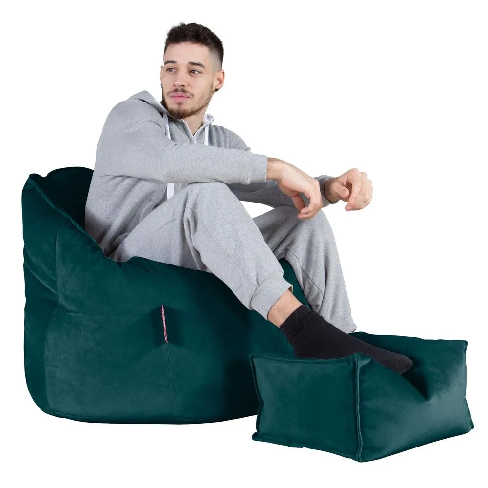 Cuddle Up Beanbag Chair - Velvet Teal