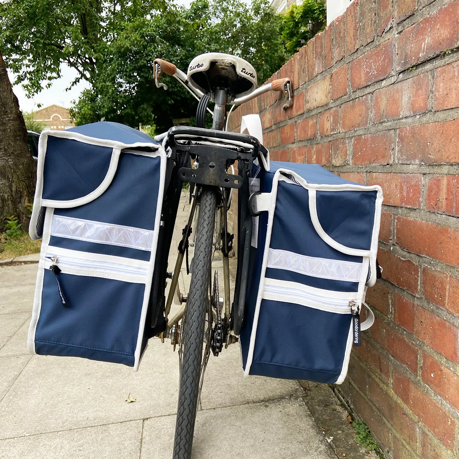 Double Pannier bag Navy Eco bicycle luggage