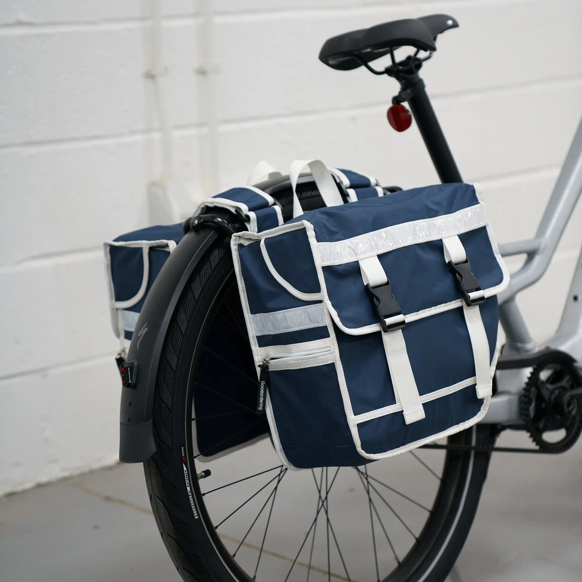 Double Pannier bag Navy Eco bicycle luggage