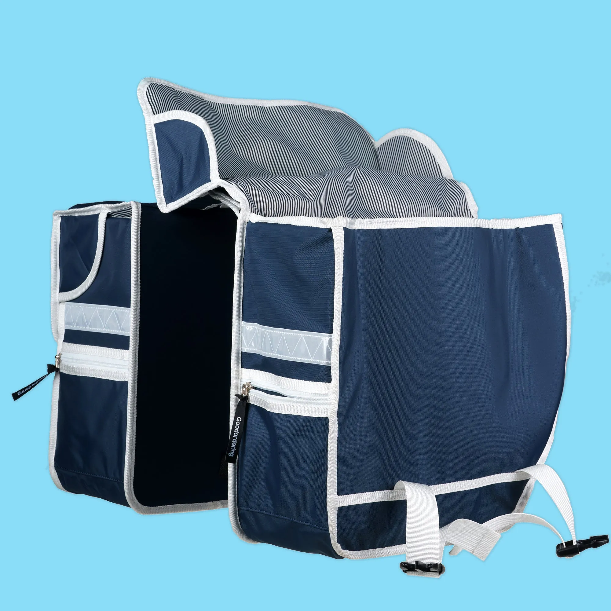 Double Pannier bag Navy Eco bicycle luggage