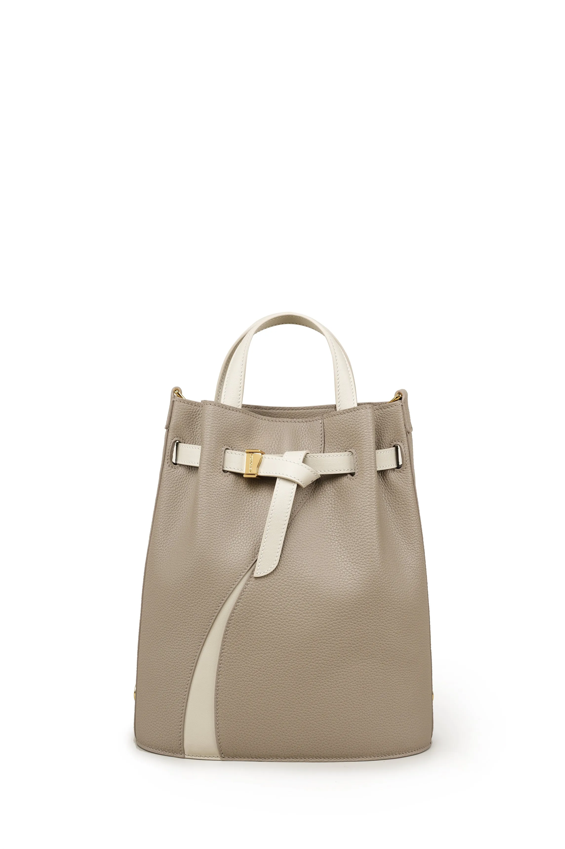 Functional Leather Bucket Bag Small Size