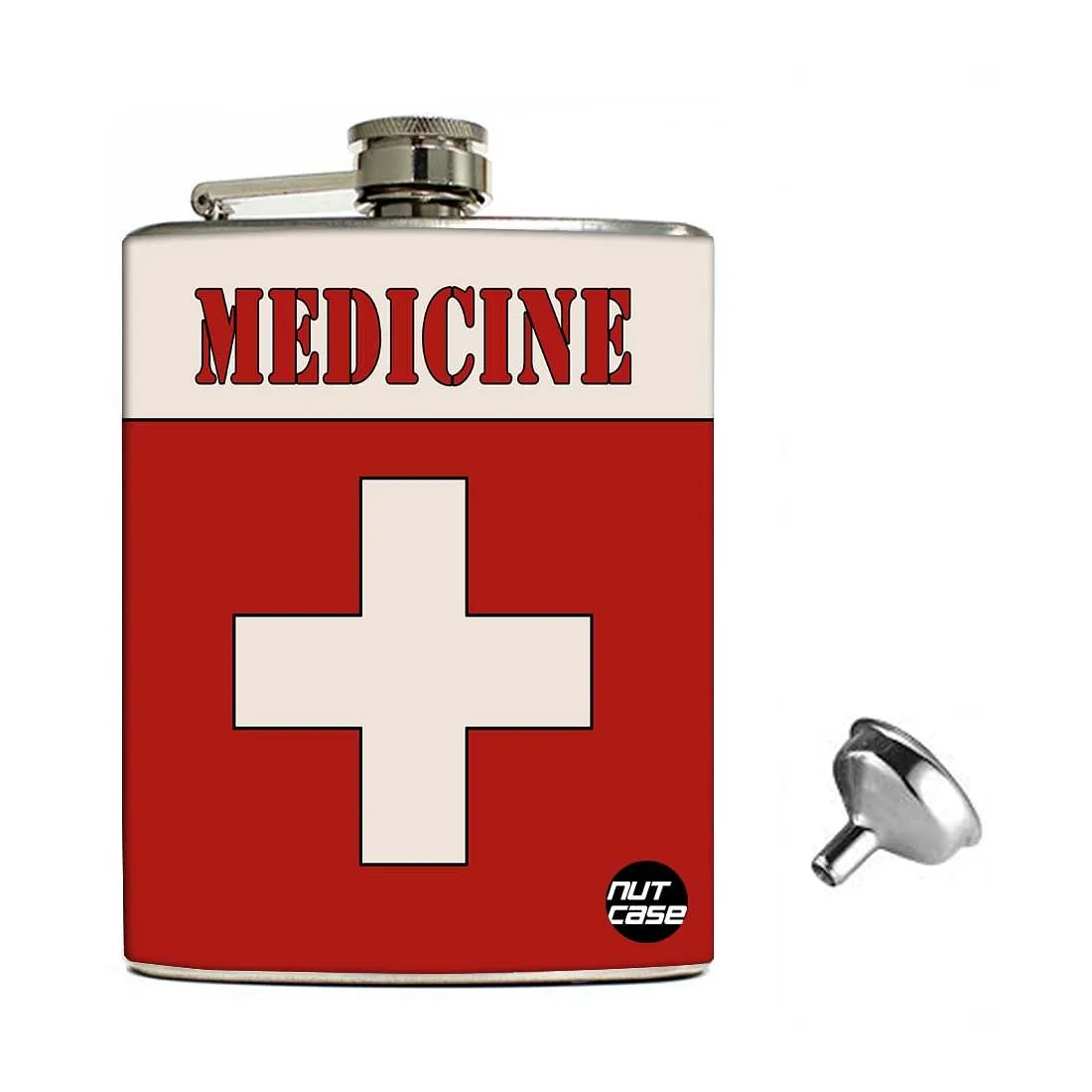 Funny Hip Flask Gift Box - Medicine