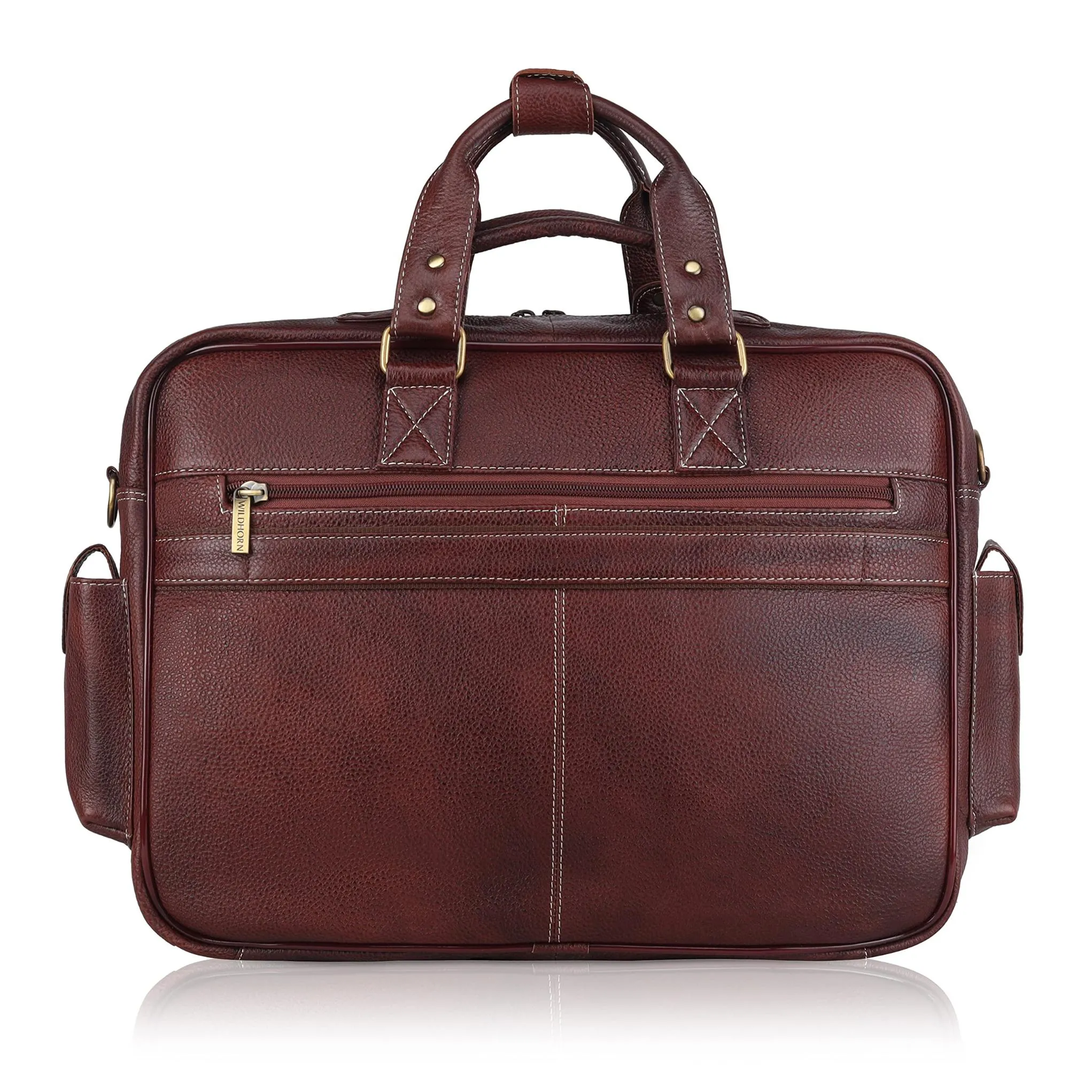 HAMPTON Leather Laptop Messenger Bag for Men