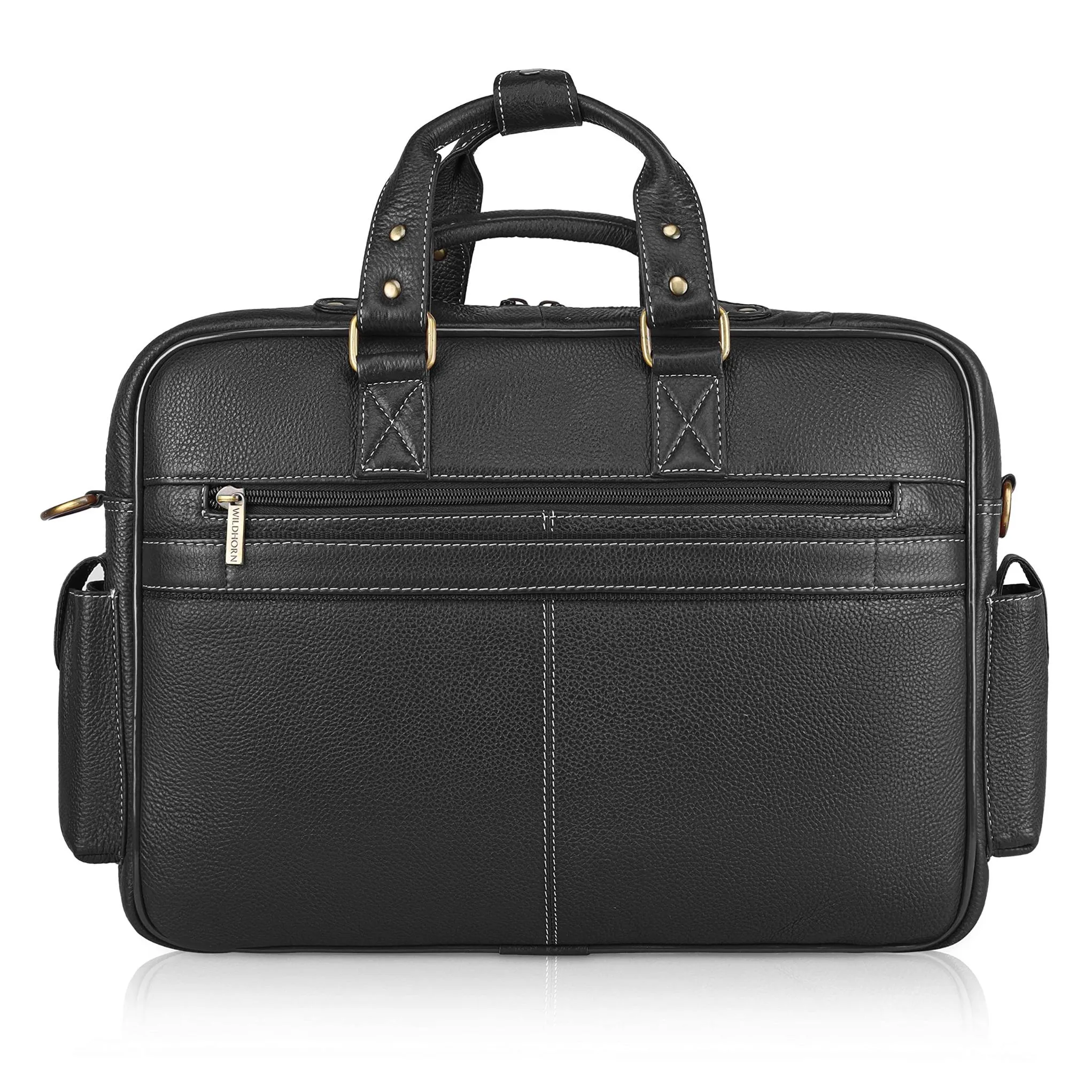 HAMPTON Leather Laptop Messenger Bag for Men