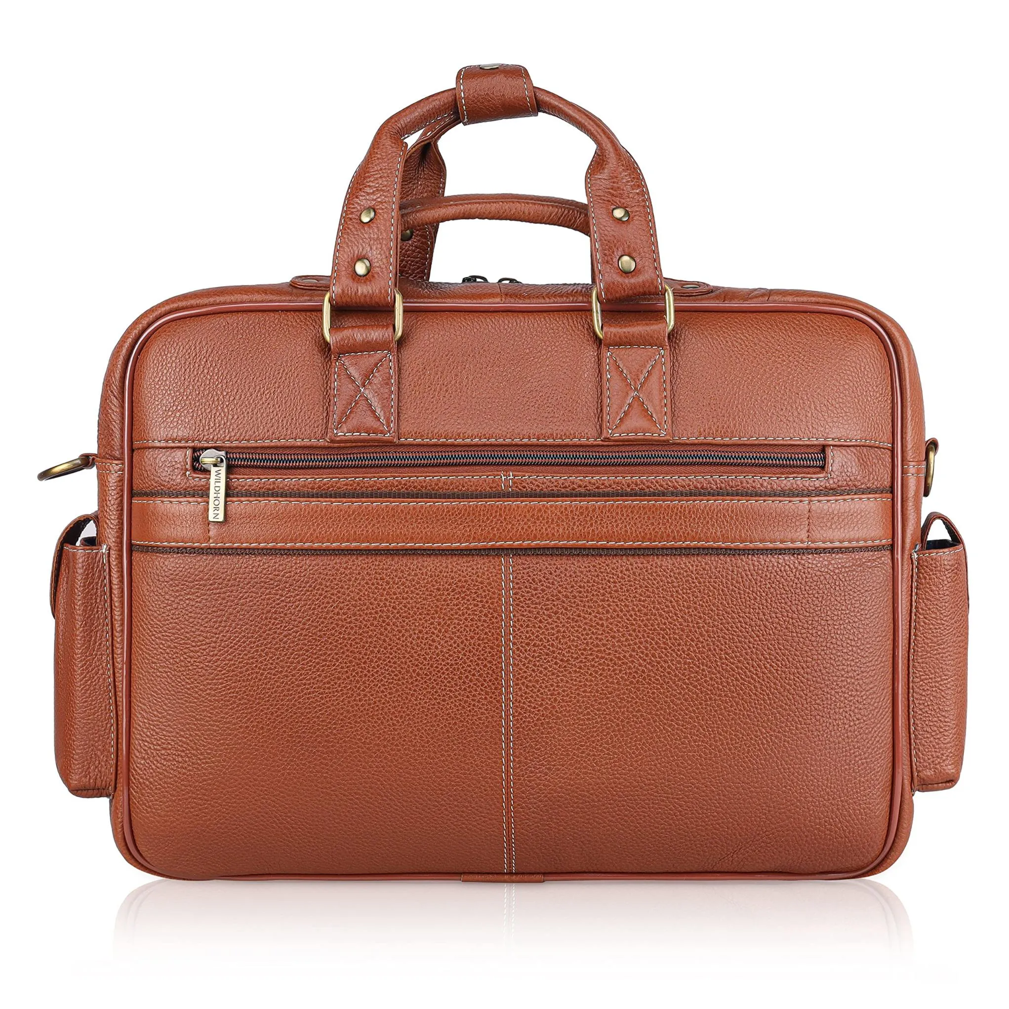 HAMPTON Leather Laptop Messenger Bag for Men