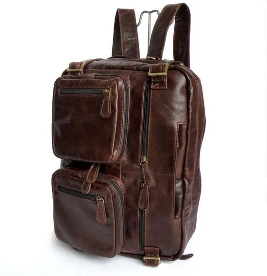 High Quality 100% Guarantee Real Genuine leather Men's Backpacks Business Travel Bag Portfolio