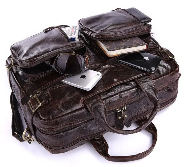 High Quality 100% Guarantee Real Genuine leather Men's Backpacks Business Travel Bag Portfolio