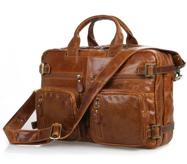 High Quality 100% Guarantee Real Genuine leather Men's Backpacks Business Travel Bag Portfolio