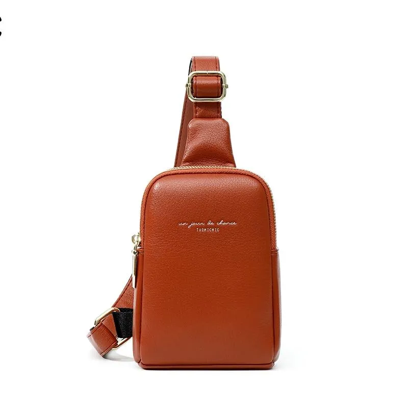 High Quality Mini Women's Leather Chest Bags