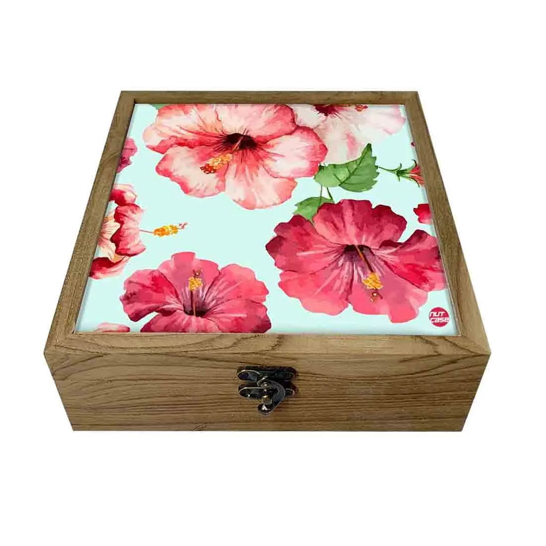 Hip Flask Gift Box -Hip Flask For Women - Hibiscus Flower